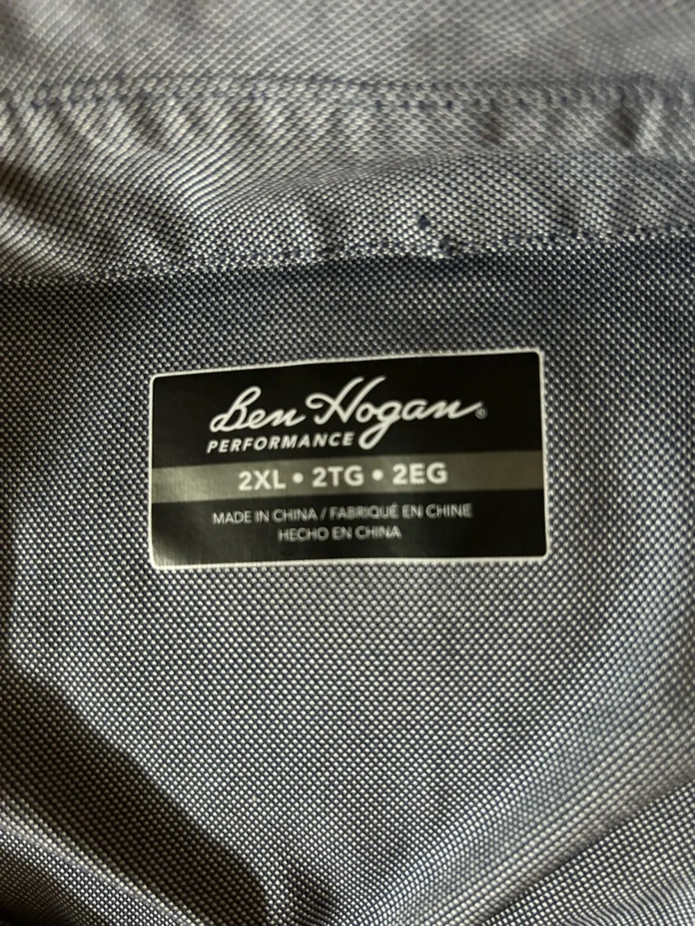 Ben Hogan Men's Gray Polo with White Palm Print - Picture 3 of 5